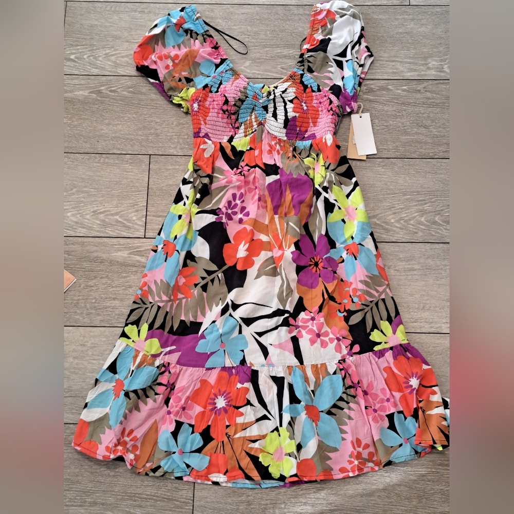 Brand New Paisley Sky Floral Multicolor Maternity Dress